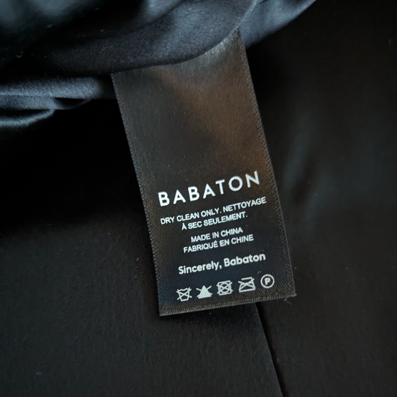 TEN BY BABATON -- HEAVY SATIN DAZZLE DRESS IN BLACK -- XXS - Picture 5 of 6